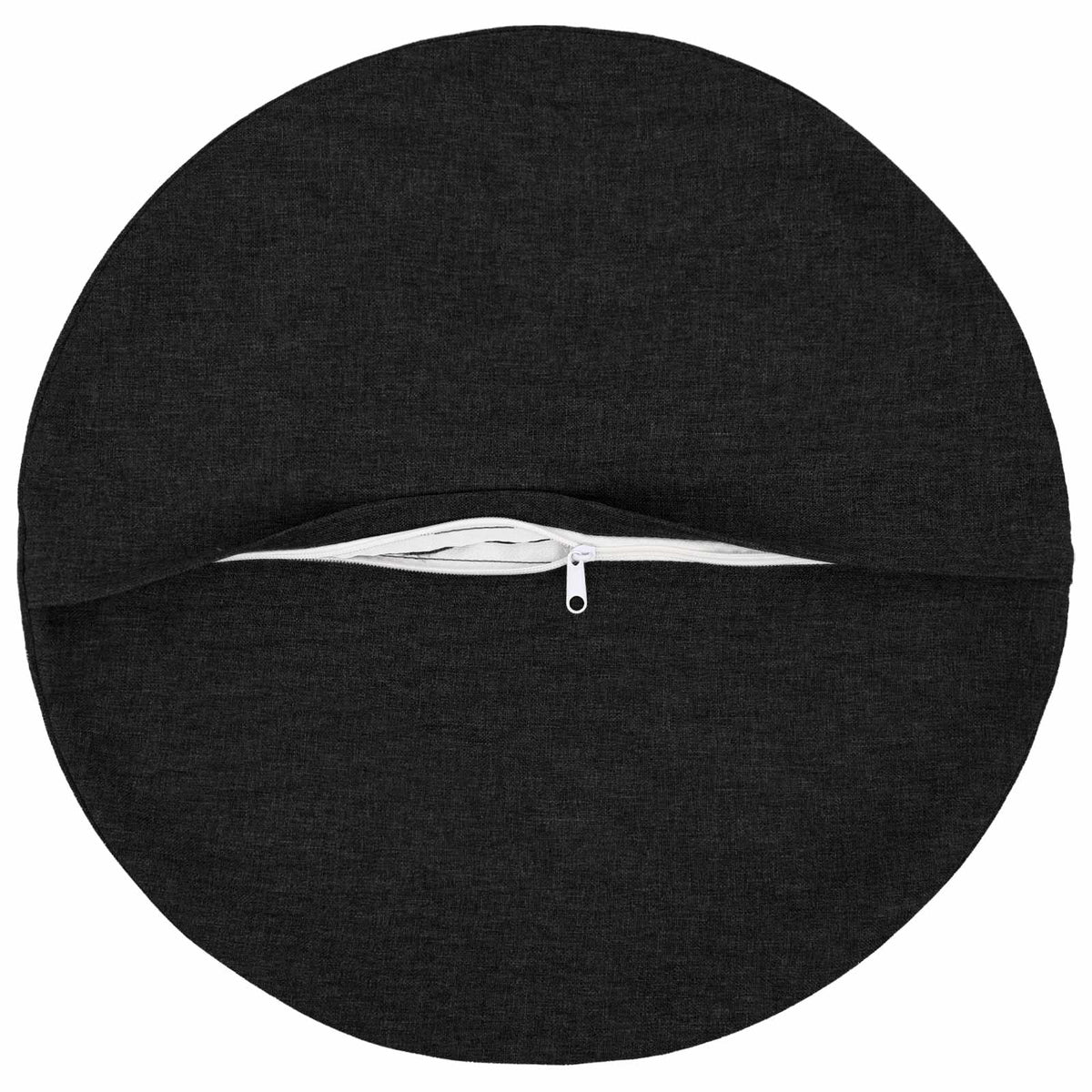 Κάλυμμα Μαξιλαριού 6 τμχ. HEERLEN Μαύρο Ø 40 cm Ύφασμα - Pakobazaar