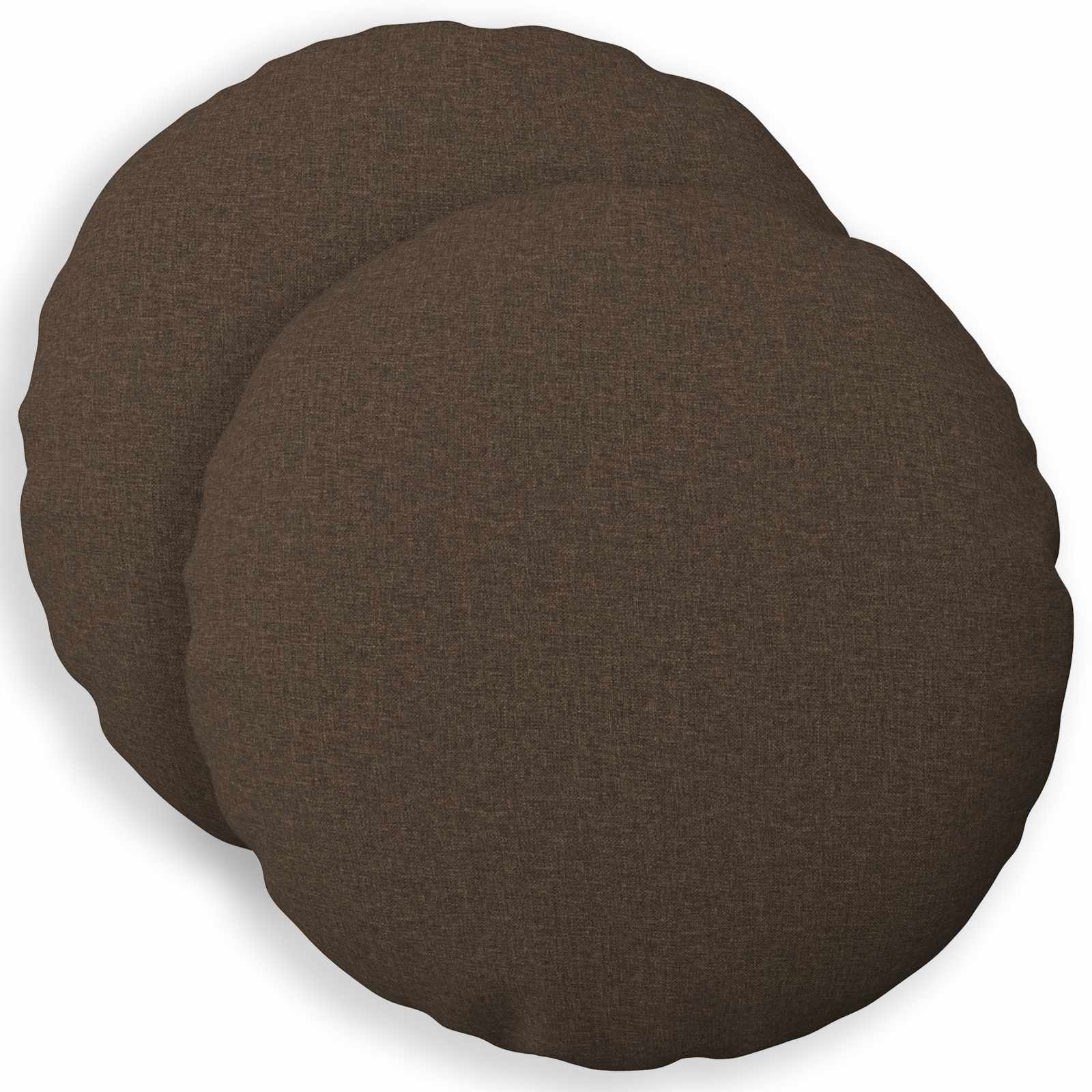 Κάλυμμα Μαξιλαριού 2 τμχ. HEERLEN Taupe Ø 40 cm Ύφασμα