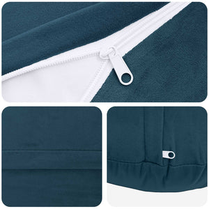 Κάλυμμα Μαξιλαριού 2 pcs HEERLEN Μπλε Ø 40 cm Βελούδο - Pakobazaar