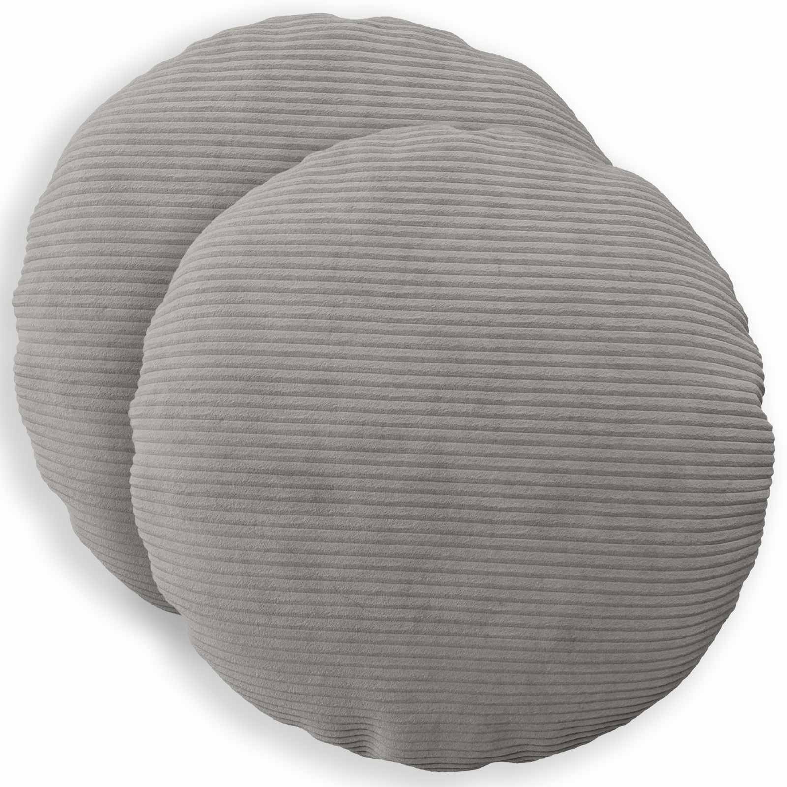 Κάλυμμα Μαξιλαριού 2 pcs HEERLEN Ανοιχτό γκρι Ø 40 cm