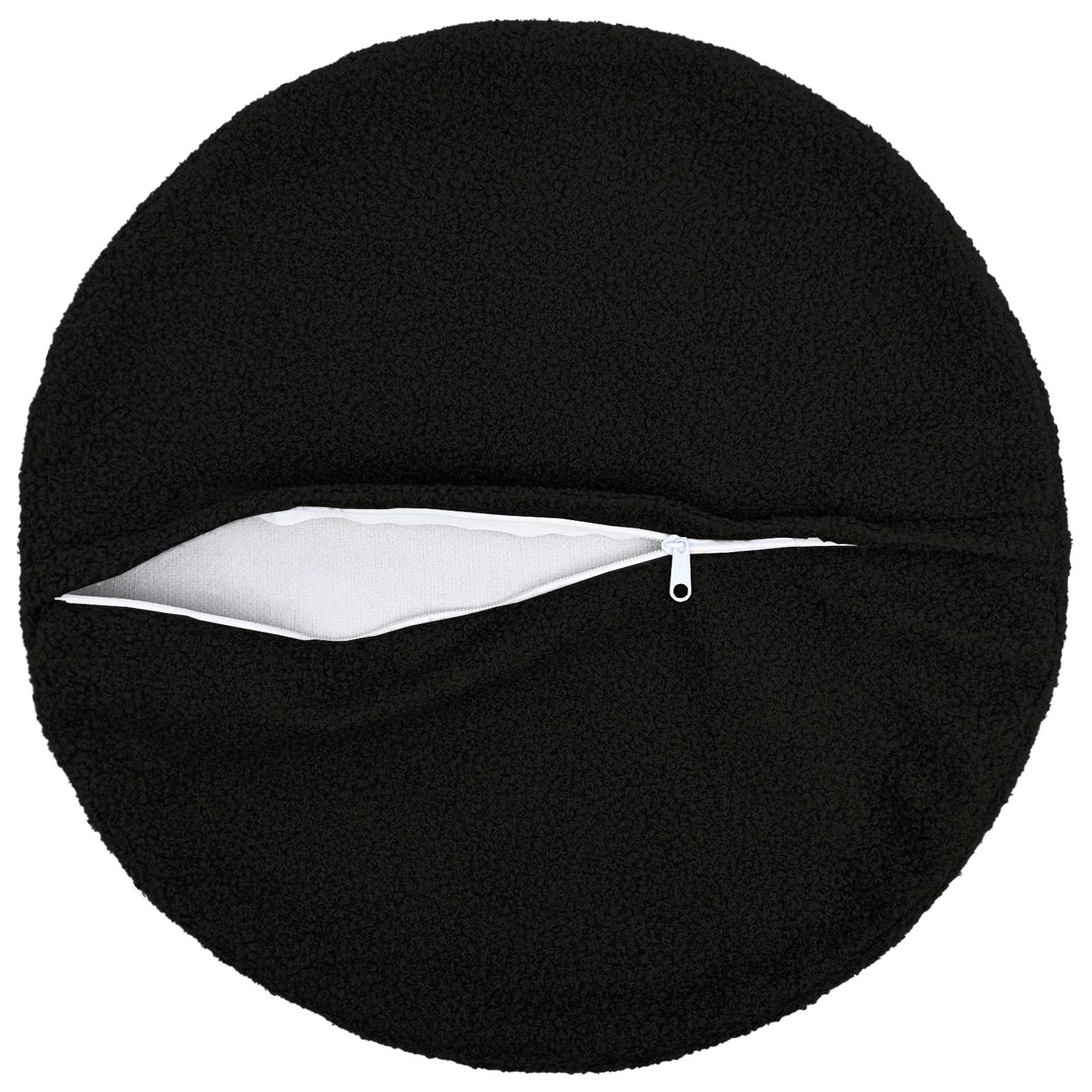 Κάλυμμα Μαξιλαριού 6 pcs HEERLEN Μαύρο Ø 40 cm Μπουκλέ