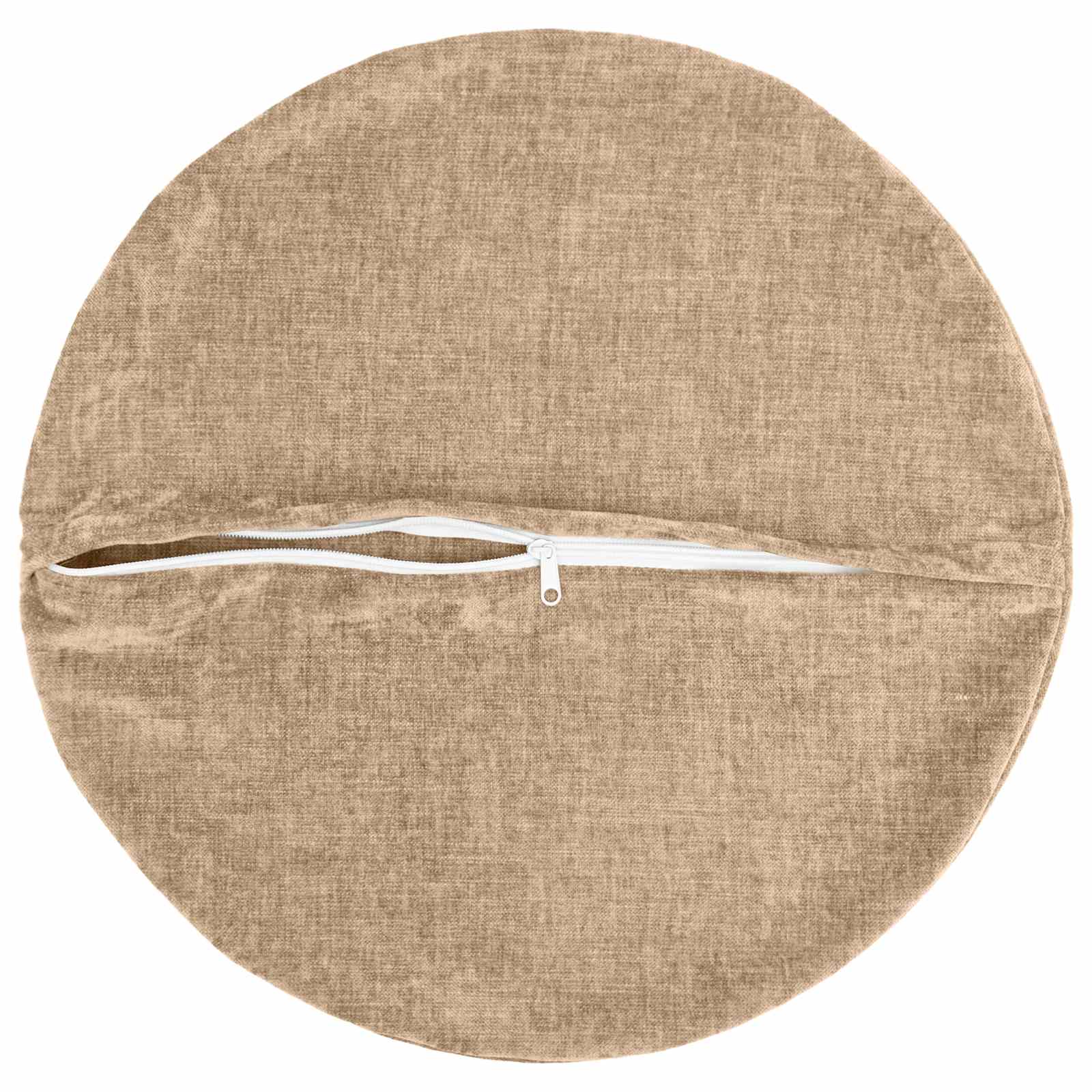 Κάλυμμα Μαξιλαριού 2 τμχ. HEERLEN Taupe Ø 40 cm Ύφασμα Chenille