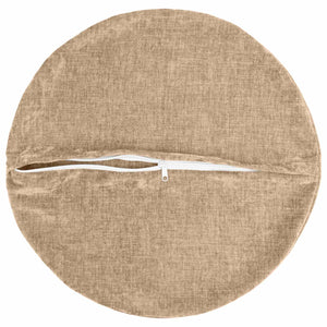 Κάλυμμα Μαξιλαριού 2 τμχ. HEERLEN Taupe Ø 40 cm Ύφασμα Chenille