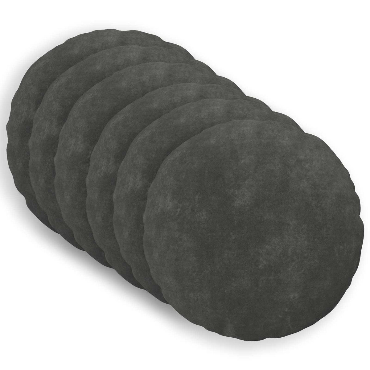 Κάλυμμα Μαξιλαριού 6 pcs HEERLEN Ανθρακί Ø 40 cm Μικροΐνες φλις