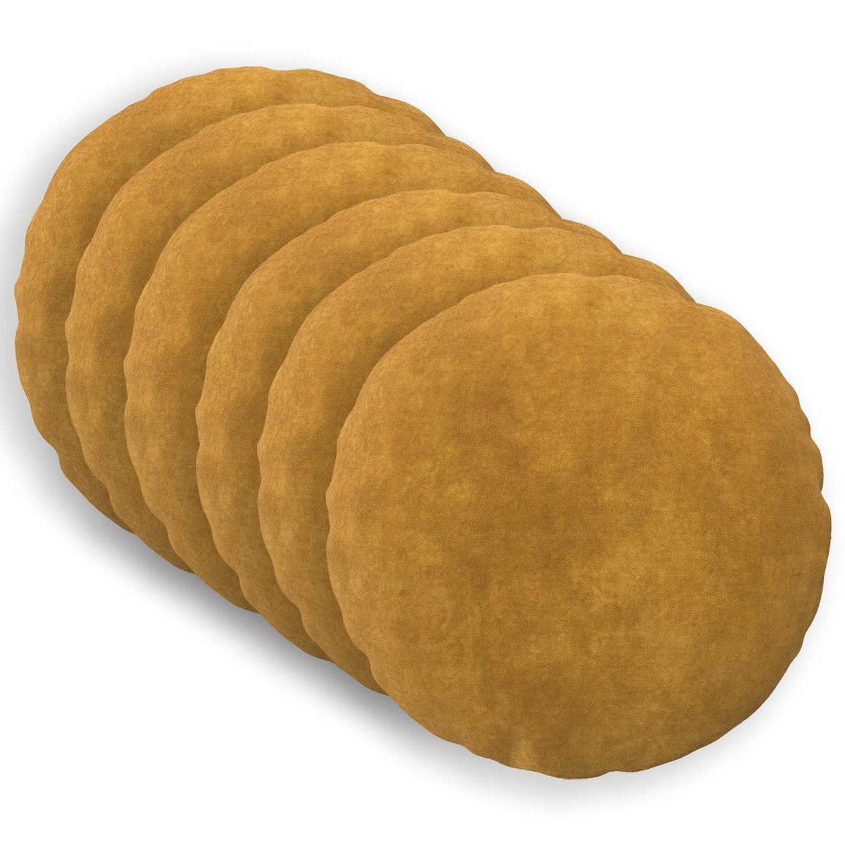 Κάλυμμα Μαξιλαριού 6 pcs HEERLEN Κίτρινο Ø 40 cm Μικροΐνες φλις - Pakobazaar