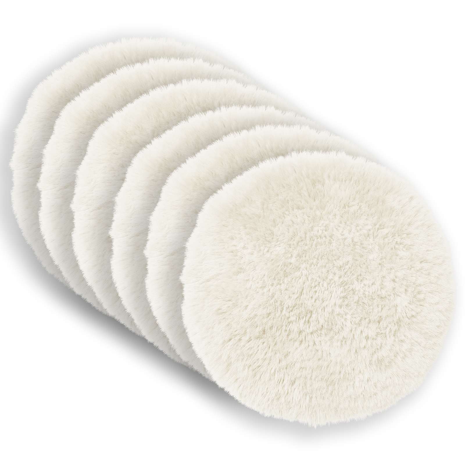 Κάλυμμα Μαξιλαριού 6 pcs HEERLEN Λευκό Ø 40 cm PV Φλίς