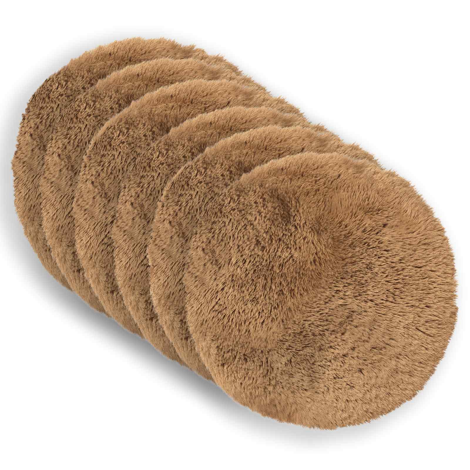 Κάλυμμα Μαξιλαριού 6 pcs HEERLEN Taupe Ø 40 cm PV Φλίς