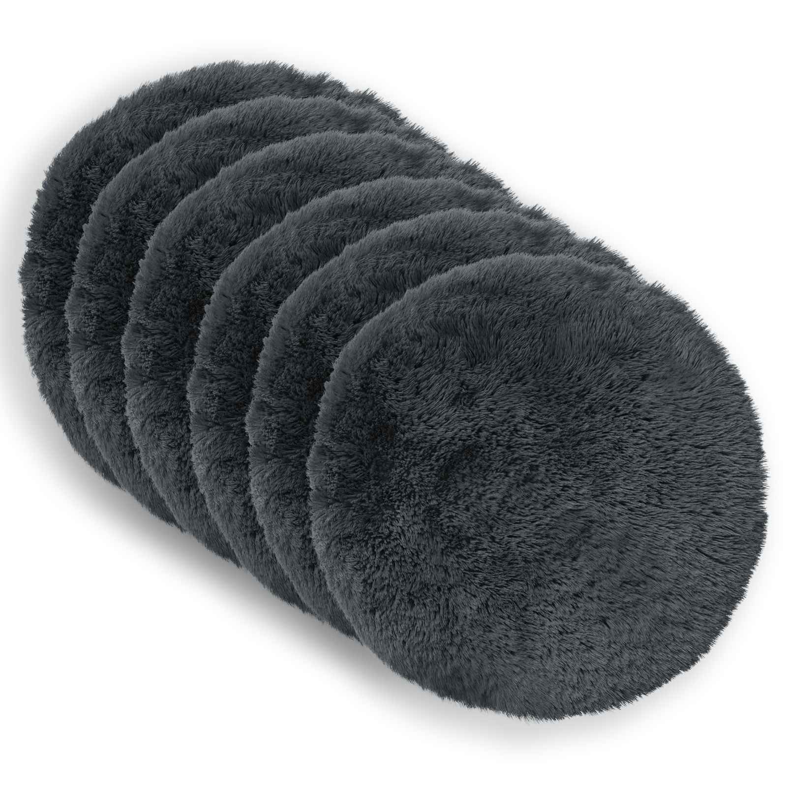 Κάλυμμα Μαξιλαριού 6 pcs HEERLEN Ανθρακί Ø 40 cm PV Φλίς