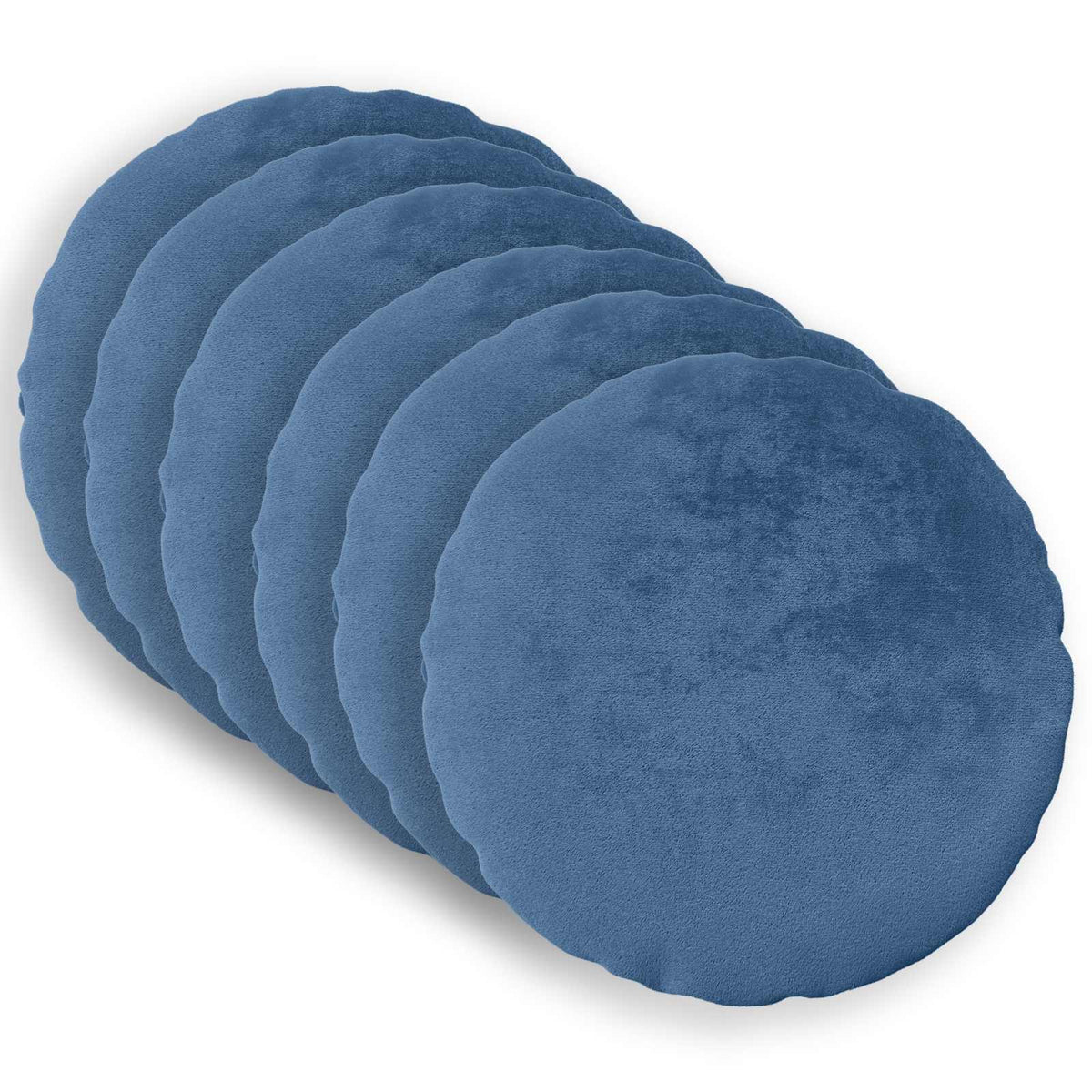 Κάλυμμα Μαξιλαριού 6 pcs HEERLEN Γαλάζιο Ø 40 cm Φανέλα