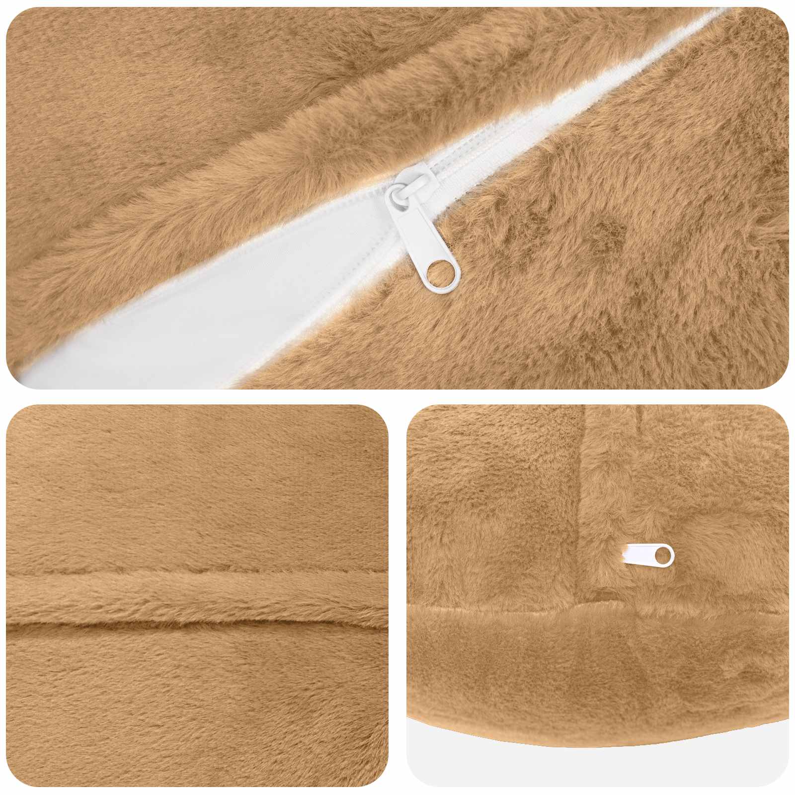 Κάλυμμα Μαξιλαριού 2 τμχ. HEERLEN Taupe Ø 40 cm - Pakobazaar