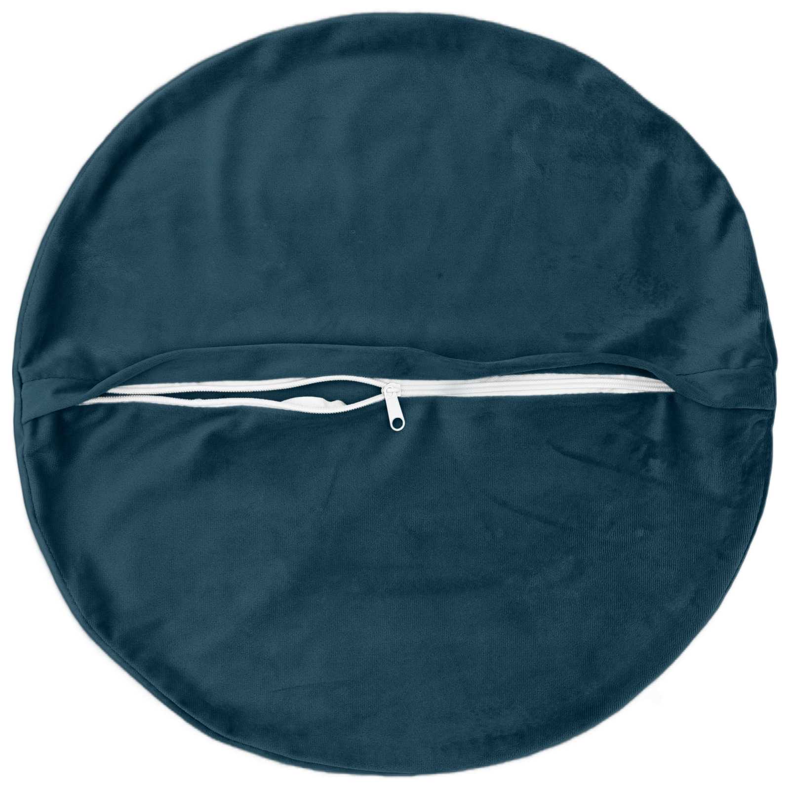 Κάλυμμα Μαξιλαριού 2 pcs HEERLEN Μπλε Ø 50 cm Βελούδο