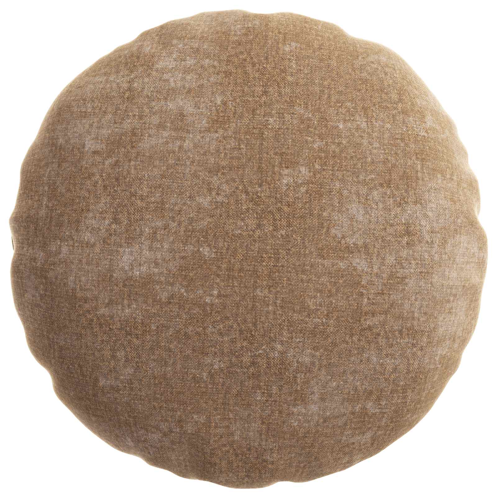 Κάλυμμα Μαξιλαριού 6 τμχ. HEERLEN Καφέ Ø 50 cm Ύφασμα Chenille