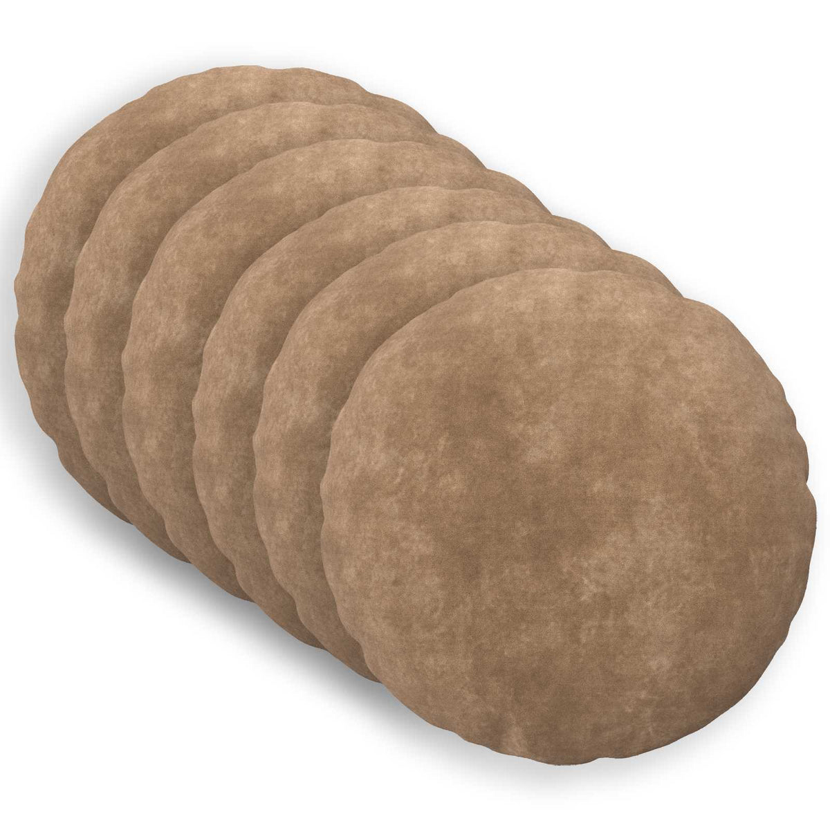 Κάλυμμα Μαξιλαριού 6 pcs HEERLEN Taupe Ø 50 cm Μικροΐνες φλις - Pakobazaar