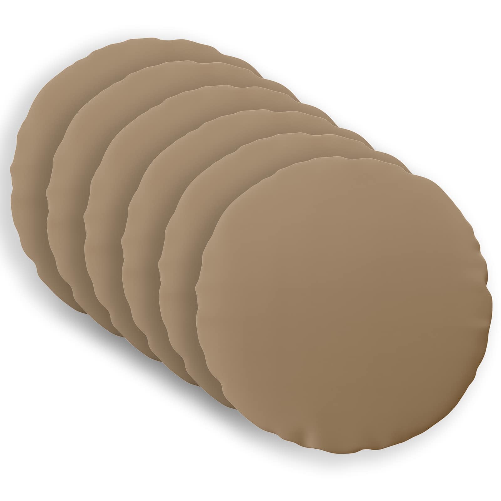 Κάλυμμα Μαξιλαριού 6 τμχ. HEERLEN Taupe Ø 50 cm Πολυεστέρας