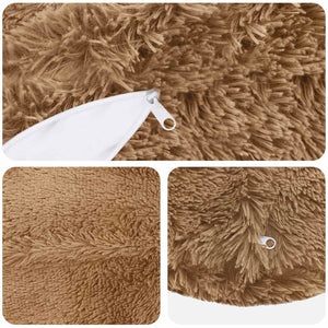 Κάλυμμα Μαξιλαριού 2 pcs HEERLEN Taupe Ø 50 cm PV Φλίς - Pakobazaar