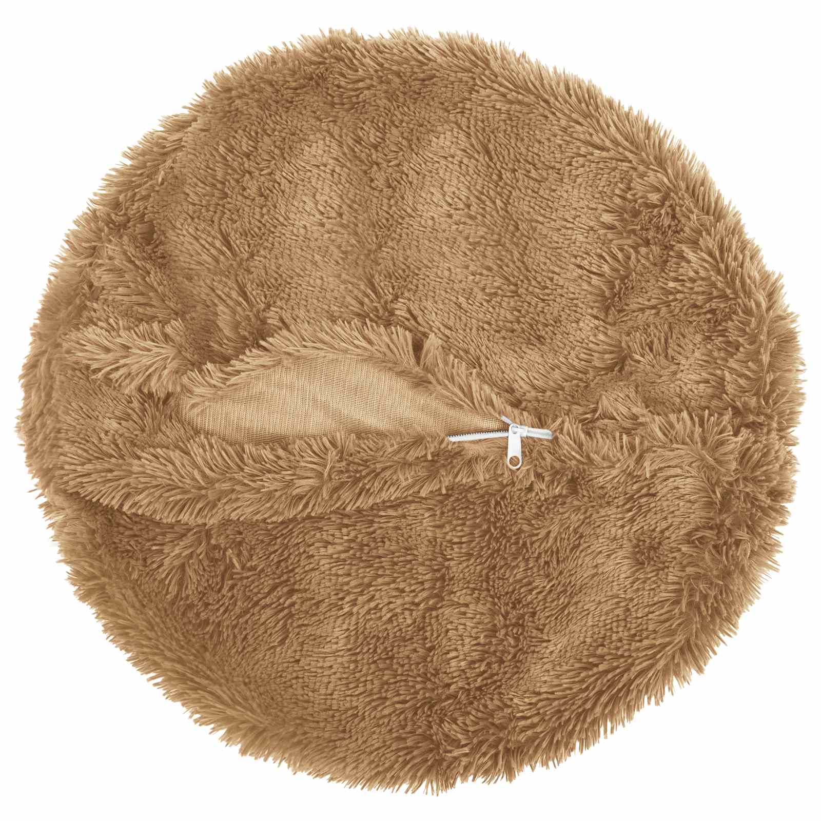 Κάλυμμα Μαξιλαριού 2 pcs HEERLEN Taupe Ø 50 cm PV Φλίς - Pakobazaar