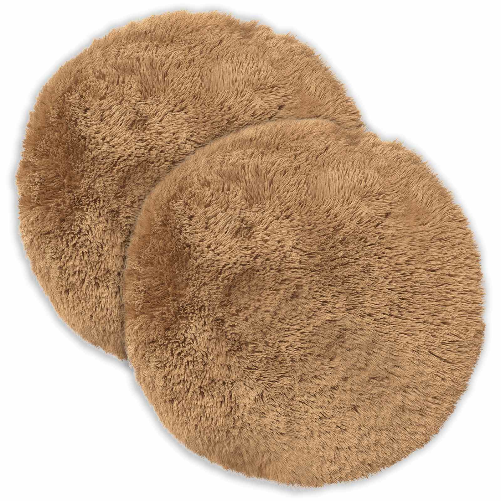 Κάλυμμα Μαξιλαριού 2 pcs HEERLEN Taupe Ø 50 cm PV Φλίς - Pakobazaar