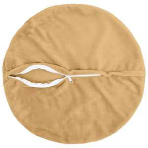 Κάλυμμα Μαξιλαριού 6 τμχ. HEERLEN Taupe Διάμ. 50 cm Φανέλα - Pakobazaar