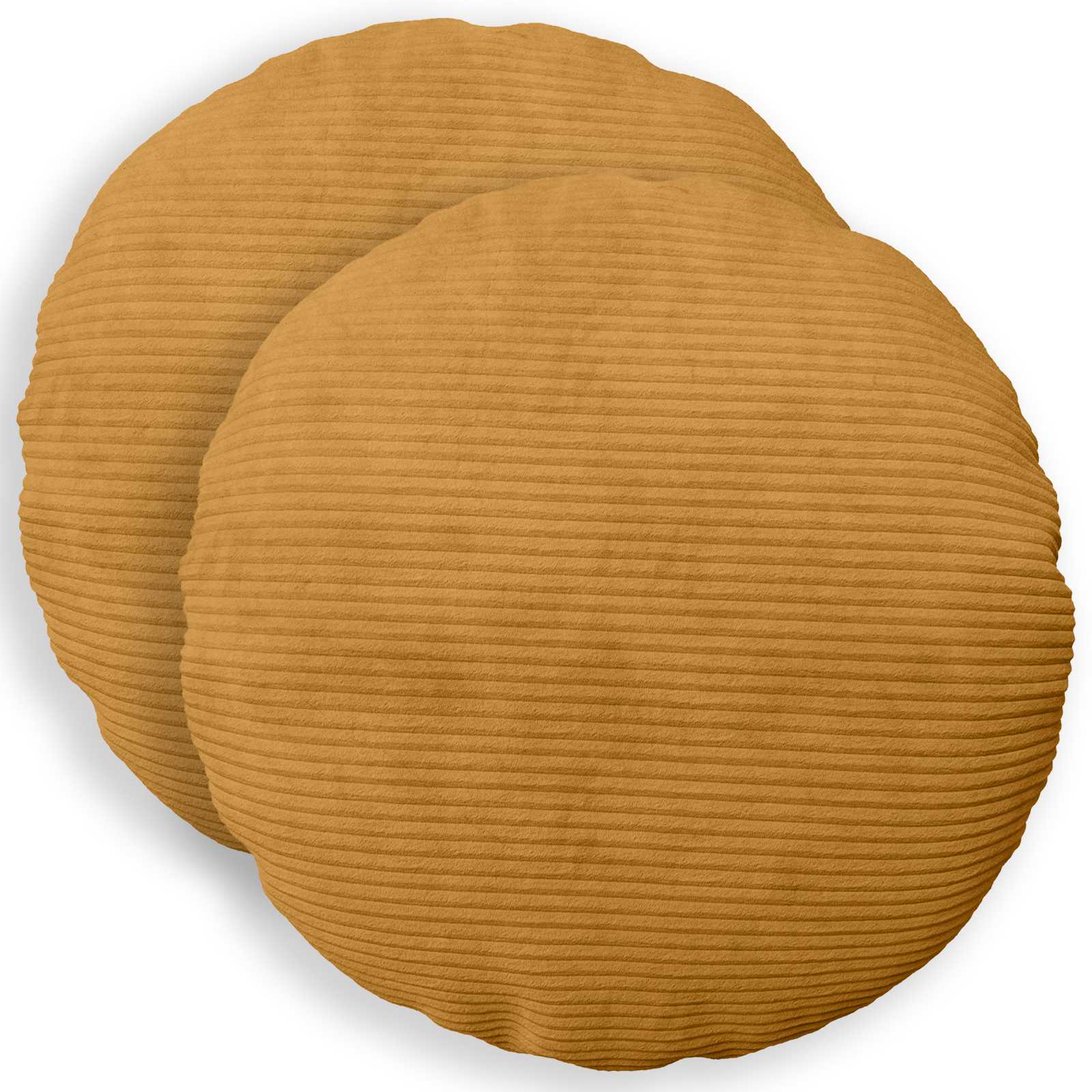 Κάλυμμα Μαξιλαριού 2 pcs HEERLEN Κίτρινο Ø 60 cm κορντουρόι - Pakobazaar
