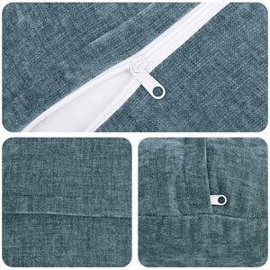 Κάλυμμα Μαξιλαριού 6 τμχ. HEERLEN Μπλε Ø 60 cm Ύφασμα Chenille - Pakobazaar