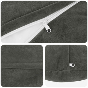 Κάλυμμα Μαξιλαριού 2 pcs HEERLEN Ανθρακί Ø 60 cm Μικροΐνες φλις - Pakobazaar