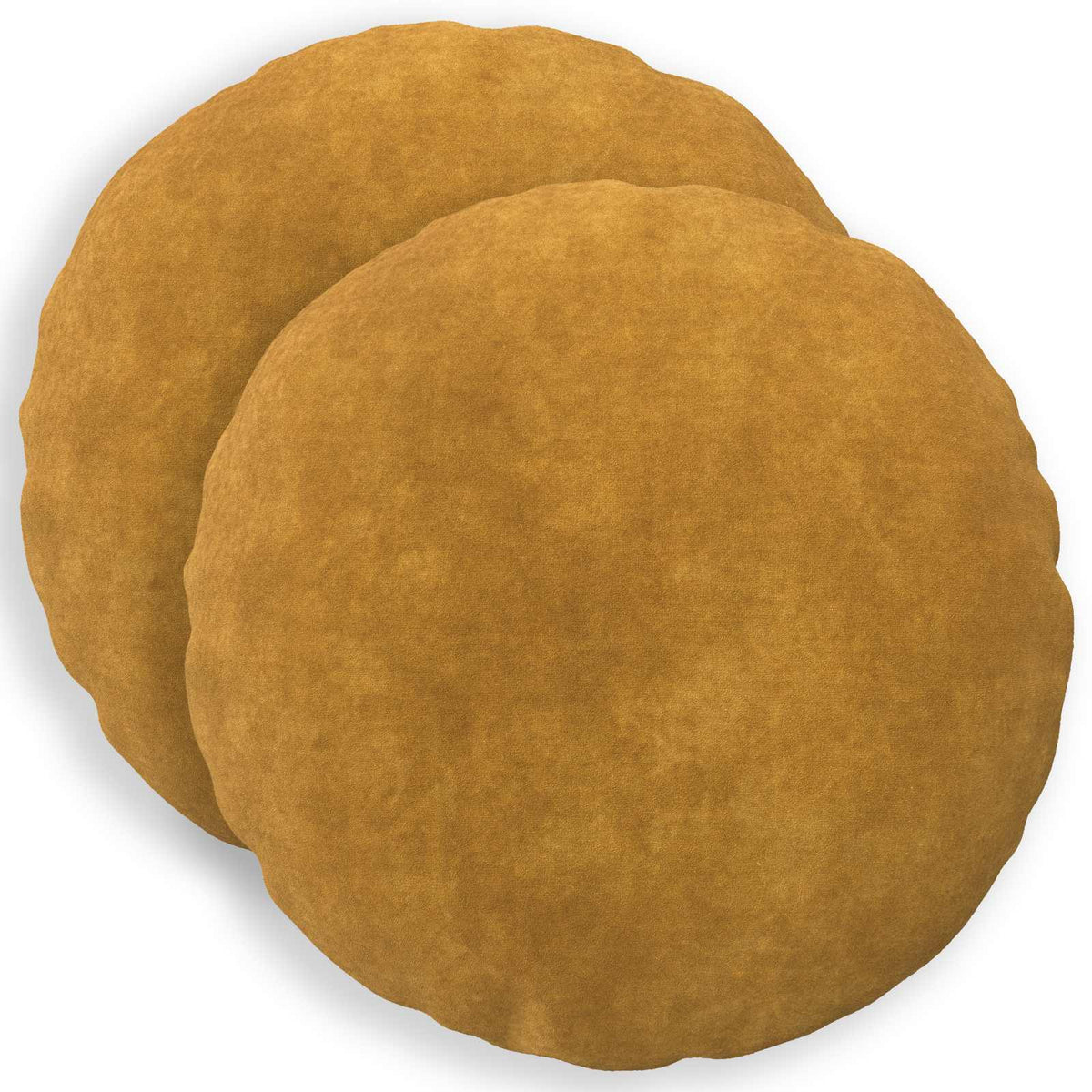 Κάλυμμα Μαξιλαριού 2 pcs HEERLEN Κίτρινο Ø 60 cm Μικροΐνες φλις - Pakobazaar