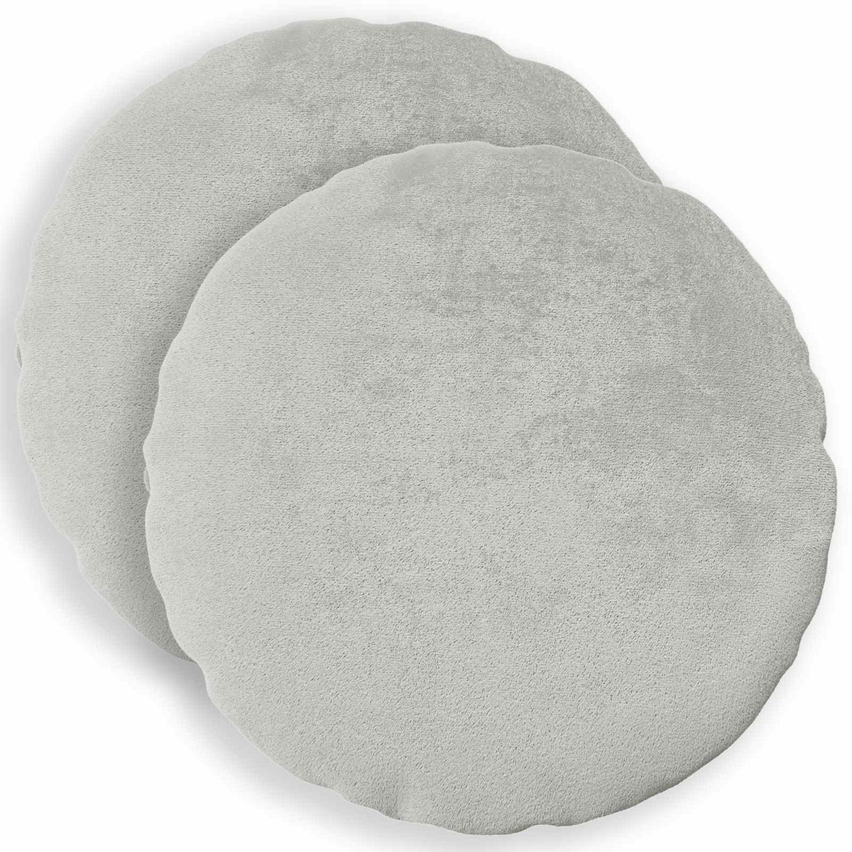 Κάλυμμα Μαξιλαριού 2 pcs HEERLEN Ανοιχτό γκρι Ø 60 cm Φανέλα - Pakobazaar