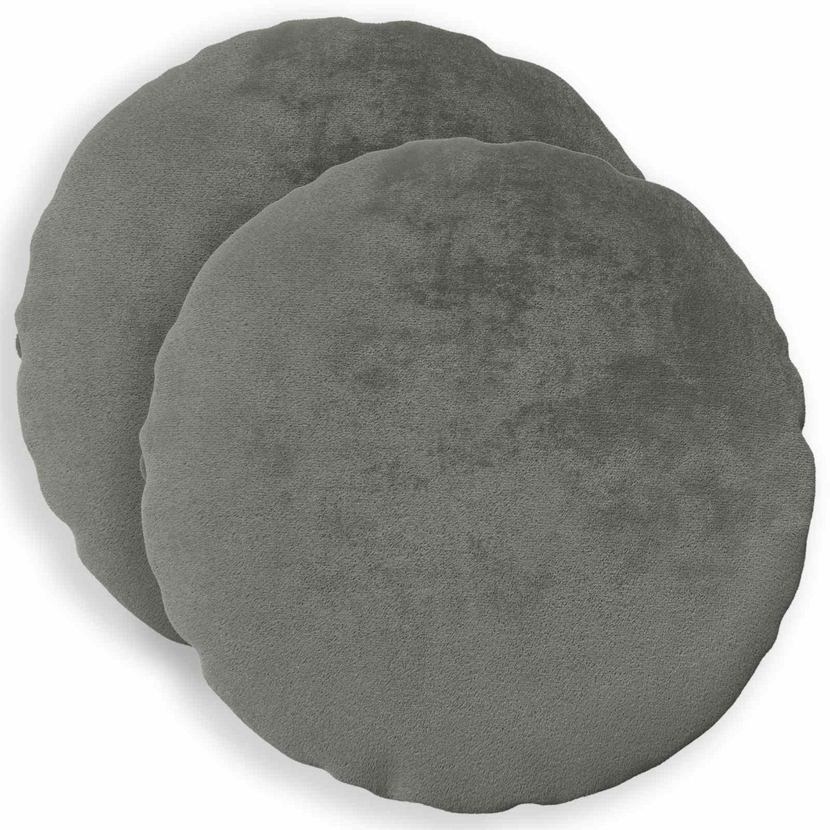Κάλυμμα Μαξιλαριού 2 pcs HEERLEN Σκούρο Γκρι Ø 60 cm Φανέλα - Pakobazaar