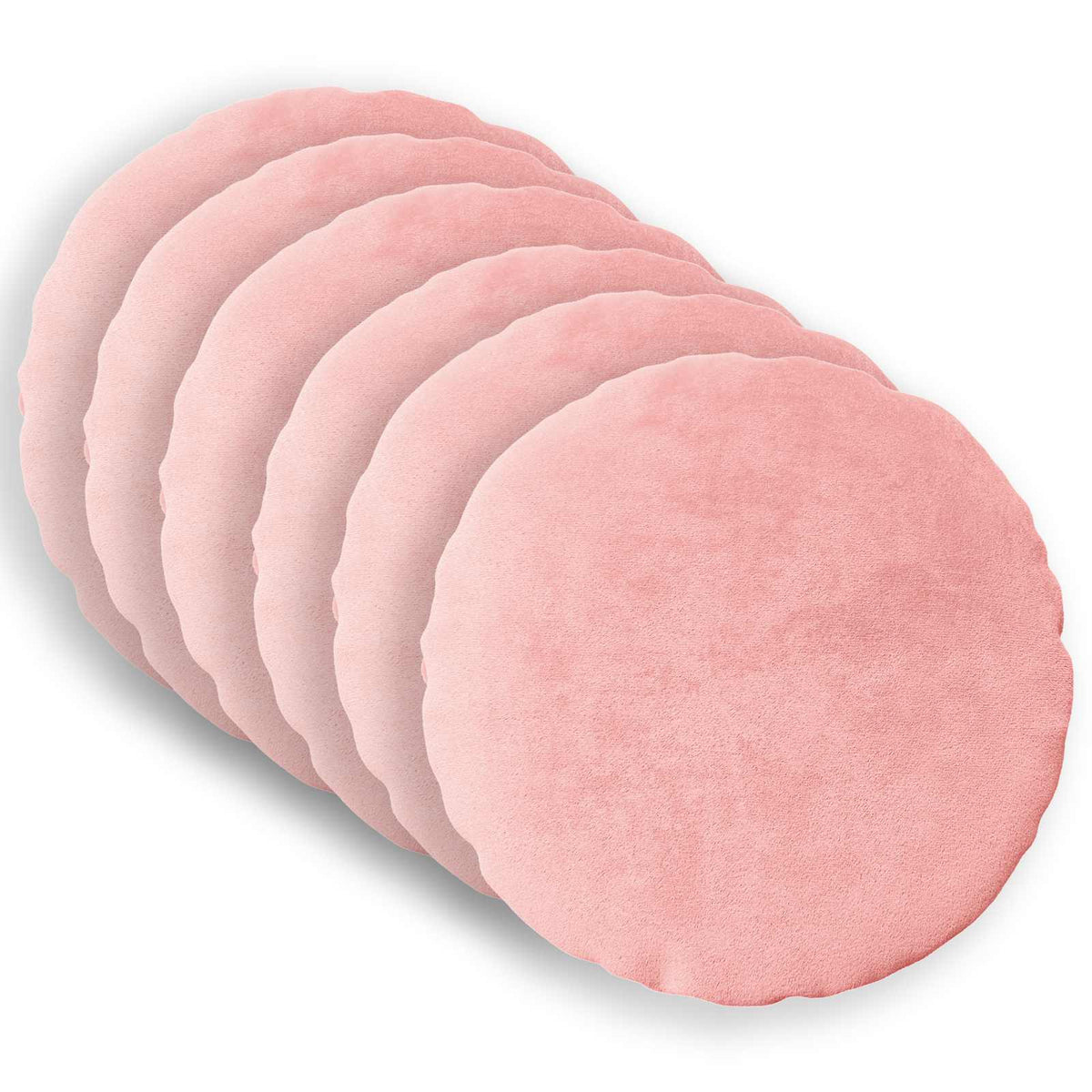 Κάλυμμα Μαξιλαριού 6 pcs HEERLEN Ροζ Ø 60 cm Φανέλα