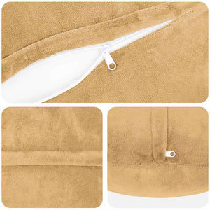 Κάλυμμα Μαξιλαριού 2 pcs HEERLEN Taupe Ø 60 cm Φανέλα - Pakobazaar