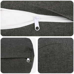 Κάλυμμα Μαξιλαριού 2 pcs HEERLEN Σκούρο Γκρι Ø 15 x 40 εκ