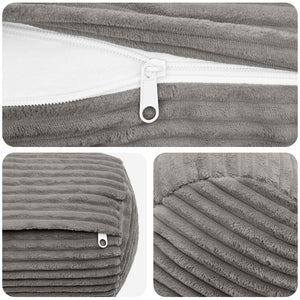 Κάλυμμα Μαξιλαριού 6 pcs HEERLEN Ανοιχτό γκρι Ø 15 x 40 εκ - Pakobazaar