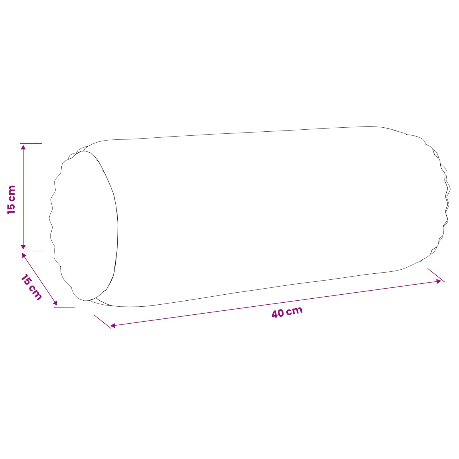 Κάλυμμα Μαξιλαριού 6 pcs HEERLEN Ανοιχτό γκρι Ø 15 x 40 εκ - Pakobazaar