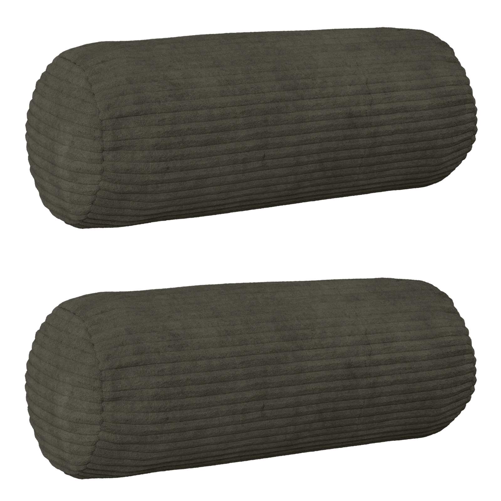 Κάλυμμα Μαξιλαριού 2 pcs HEERLEN Ανθρακί Ø 15 x 40 εκ