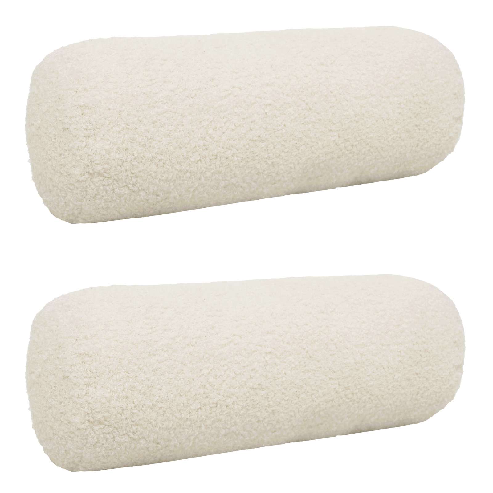 Κάλυμμα Μαξιλαριού 2 pcs HEERLEN Κρεμ Ø 15 x 40 εκ Μπουκλέ - Pakobazaar