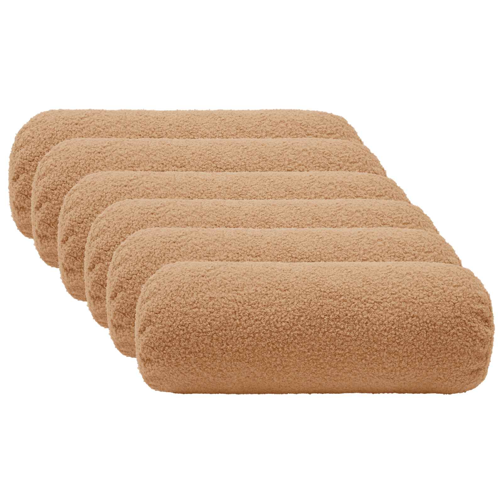 Κάλυμμα Μαξιλαριού 6 pcs HEERLEN Μπεζ Ø 15 x 40 εκ Μπουκλέ