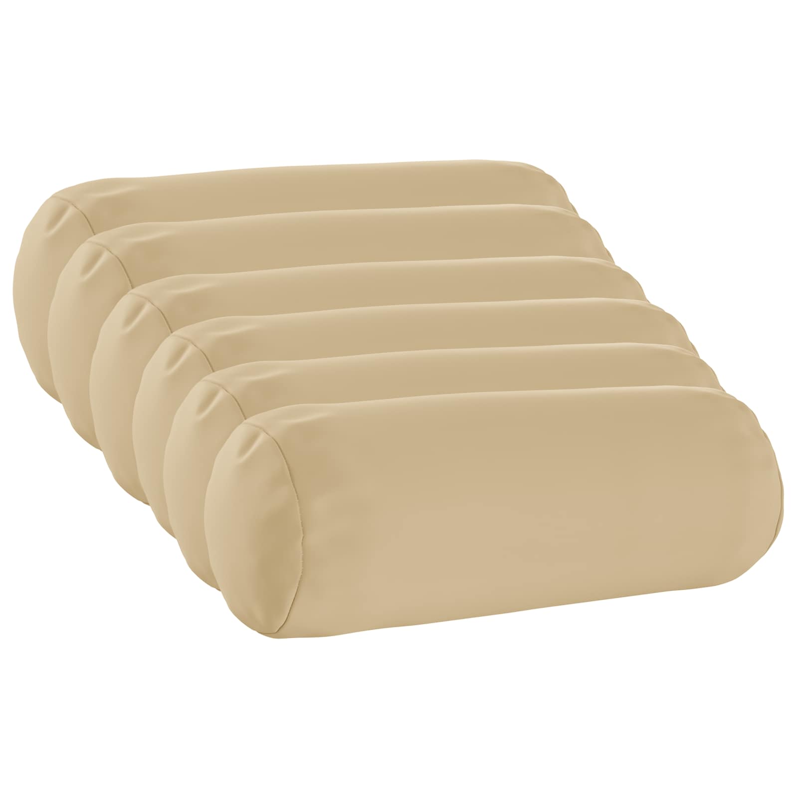 Κάλυμμα Μαξιλαριού 6 pcs HEERLEN Μπεζ Ø 15 x 40 εκ Πολυεστέρας