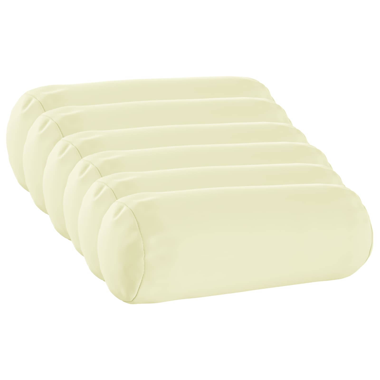 Κάλυμμα Μαξιλαριού 6 pcs HEERLEN Κρεμ Ø 15 x 40 εκ Πολυεστέρας - Pakobazaar
