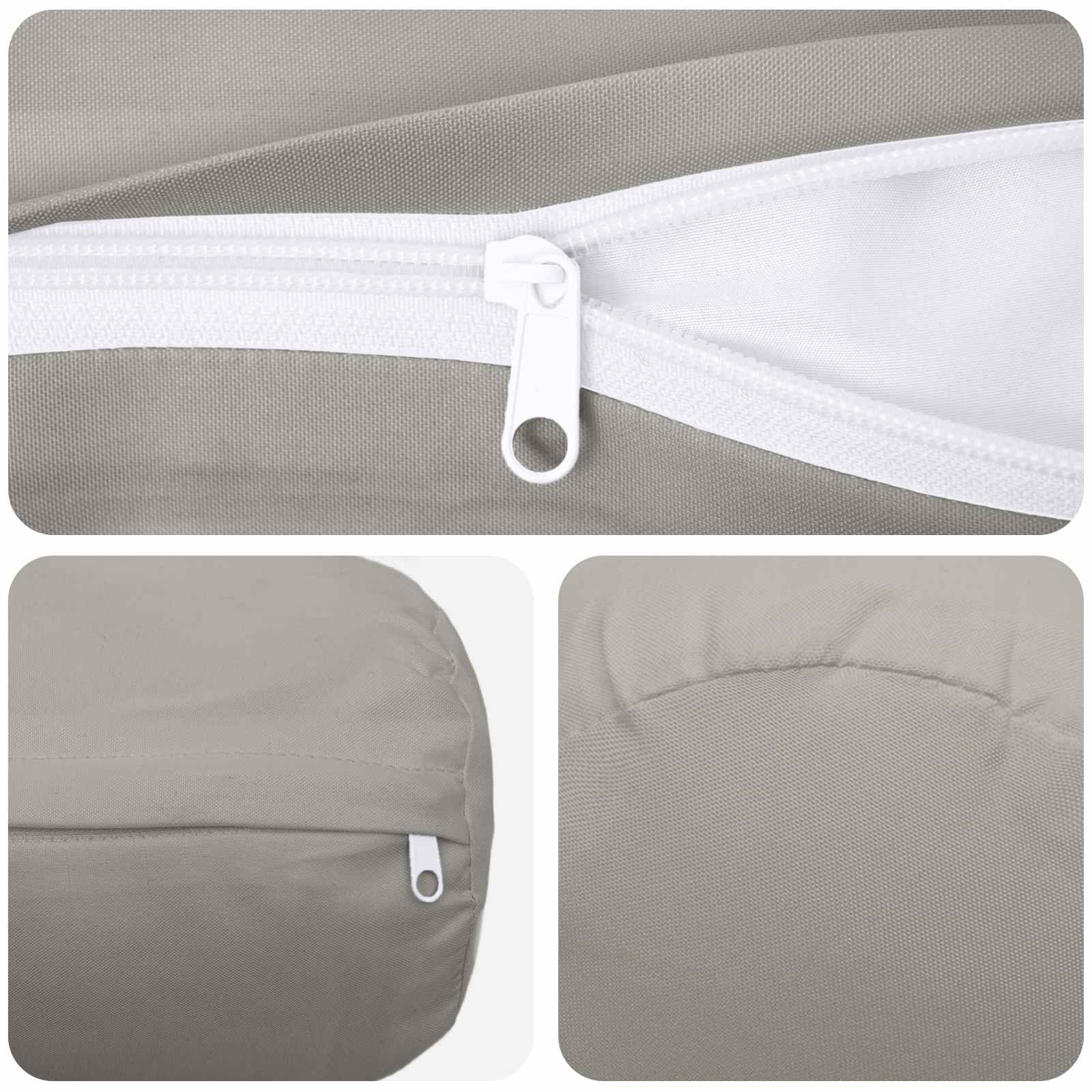 Κάλυμμα Μαξιλαριού 2 pcs HEERLEN Γκρι Ø 15 x 40 εκ Πολυεστέρας