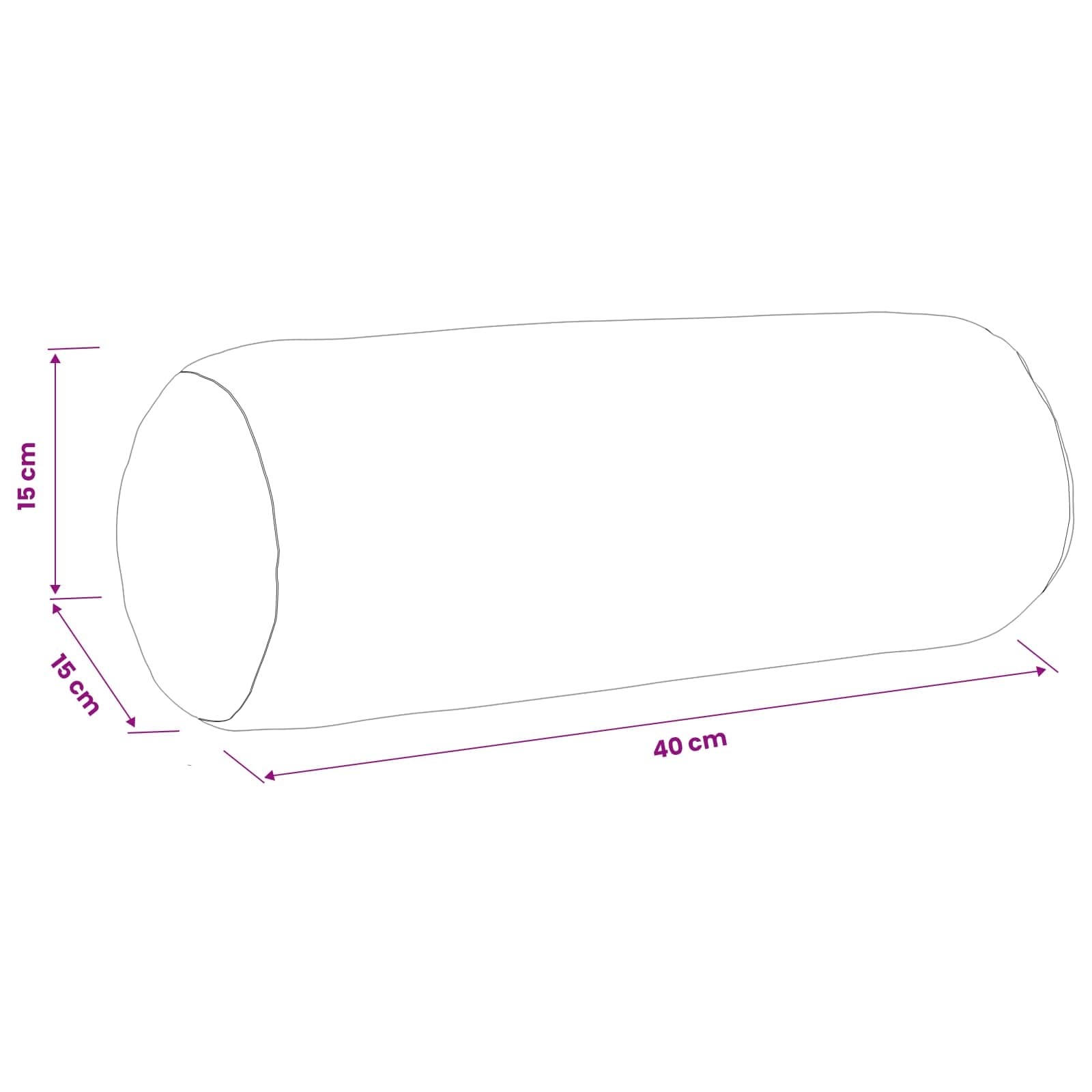 Κάλυμμα Μαξιλαριού 2 pcs HEERLEN Κόκκινο Ø 15 x 40 εκ