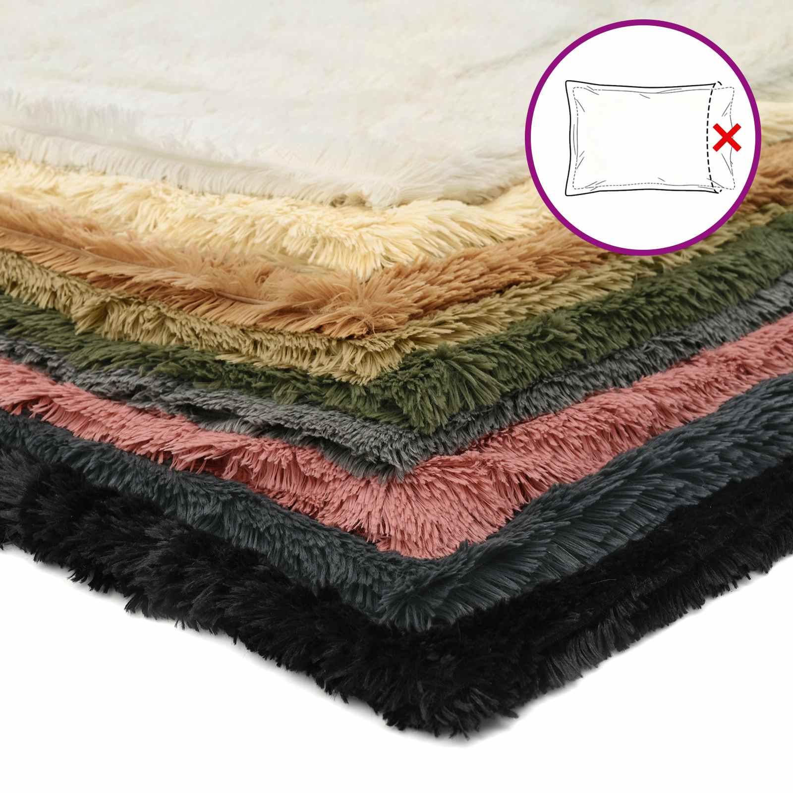 Κάλυμμα Μαξιλαριού 2 pcs HEERLEN Taupe Ø 15 x 40 εκ PV Φλίς - Pakobazaar
