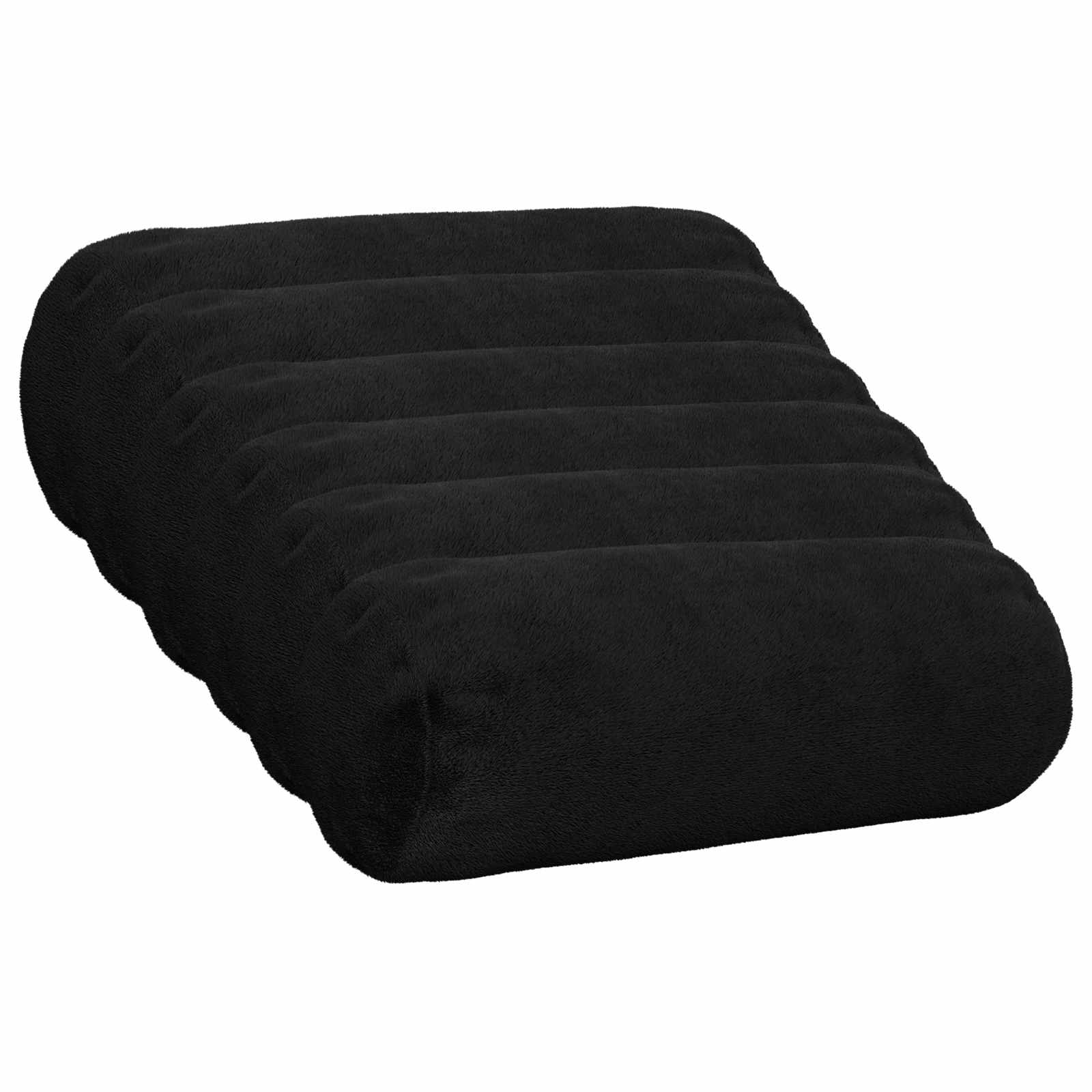 Κάλυμμα Μαξιλαριού 6 pcs HEERLEN Μαύρο Ø 15 x 40 εκ Φανέλα - Pakobazaar