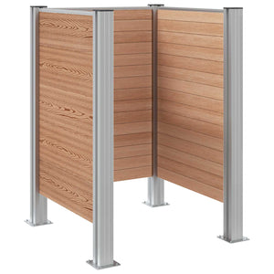 Φράχτης Σκουπιδιών Καφέ 85 x 85 x 115 cm Αλουμίνιο και WPC - Pakobazaar