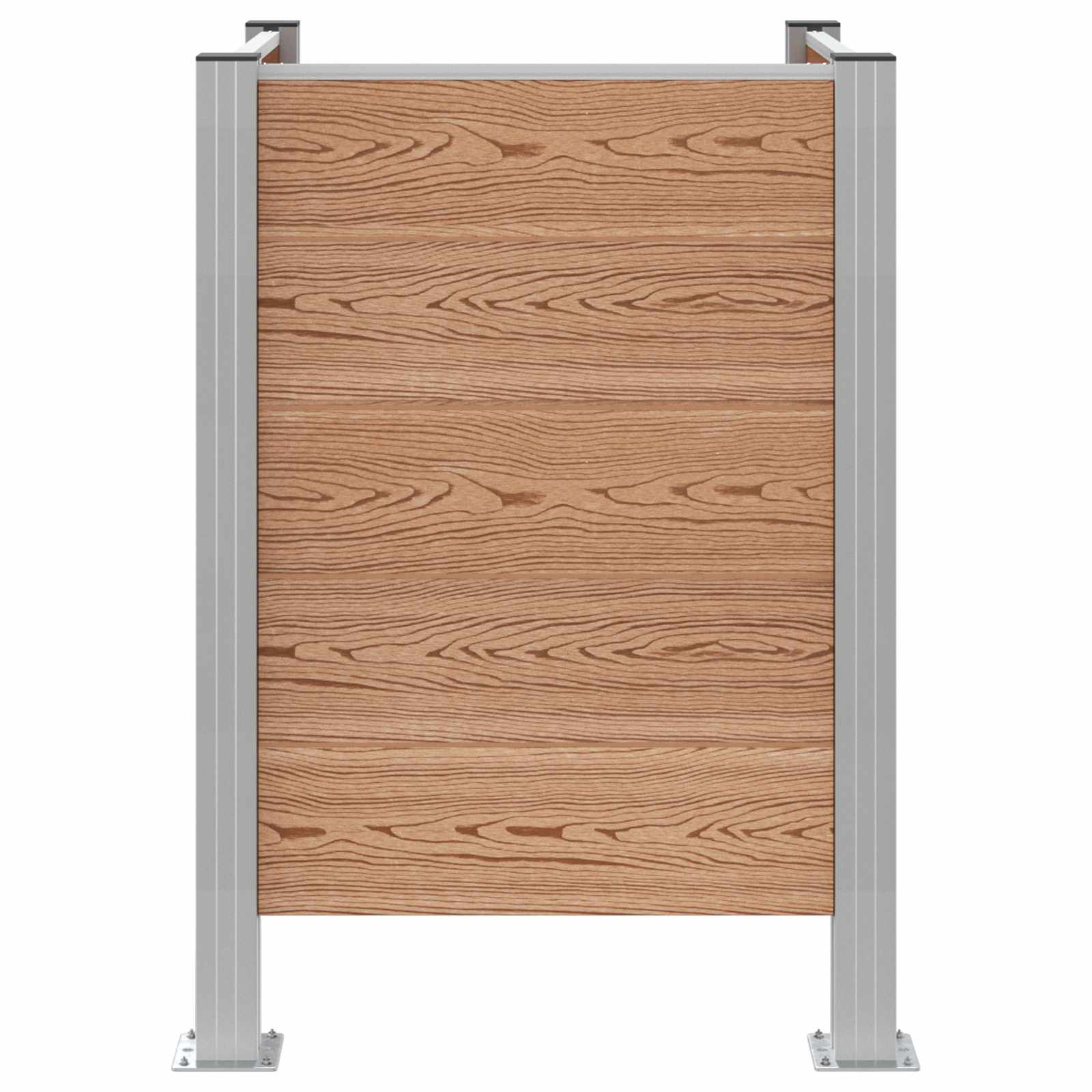 Φράχτης Σκουπιδιών Καφέ 85 x 85 x 115 cm Αλουμίνιο και WPC - Pakobazaar