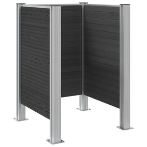 Φράχτης Σκουπιδιών Γκρι 85 x 85 x 115 cm Αλουμίνιο και WPC - Pakobazaar