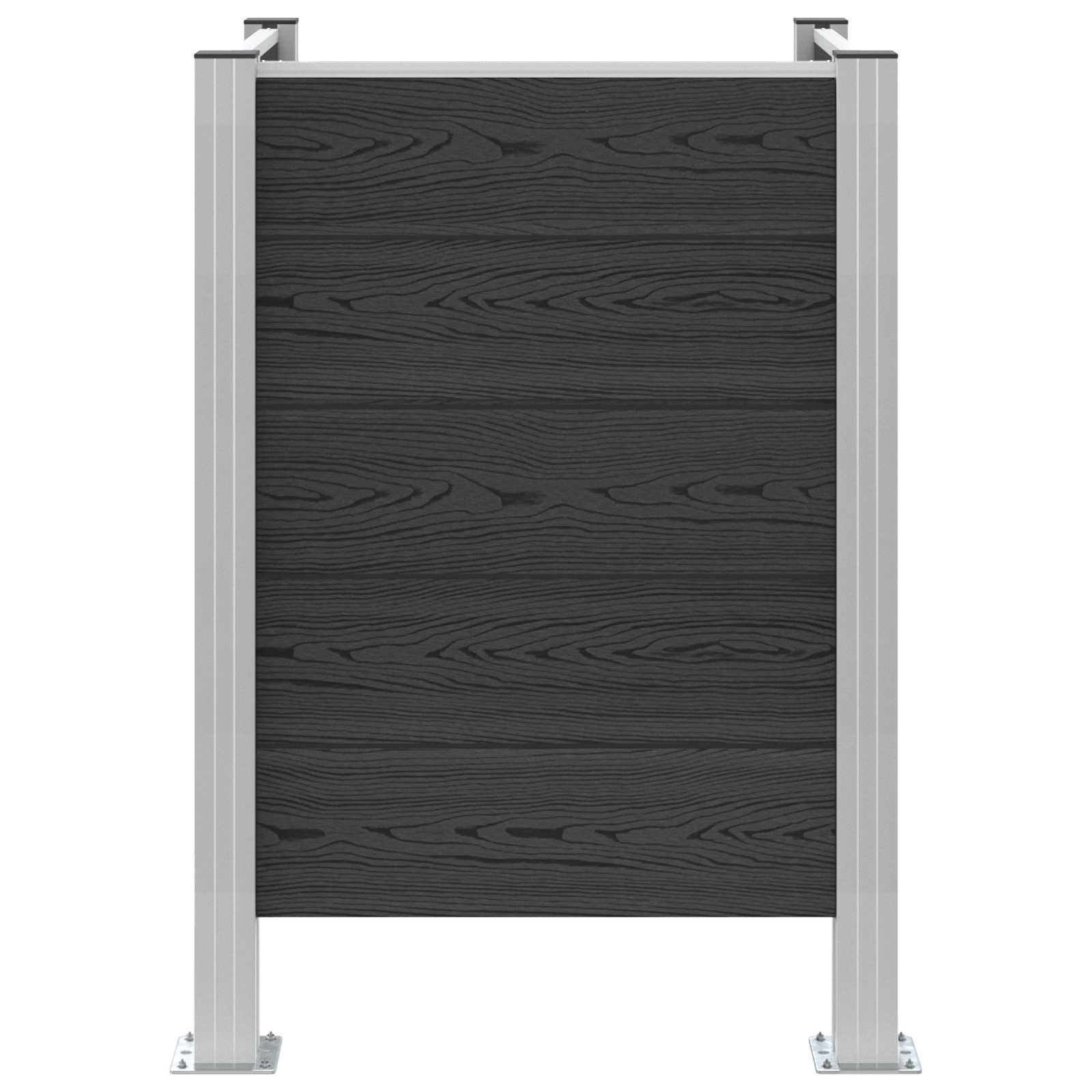 Φράχτης Σκουπιδιών Γκρι 85 x 85 x 115 cm Αλουμίνιο και WPC - Pakobazaar