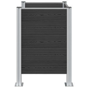 Φράχτης Σκουπιδιών Γκρι 85 x 85 x 115 cm Αλουμίνιο και WPC - Pakobazaar