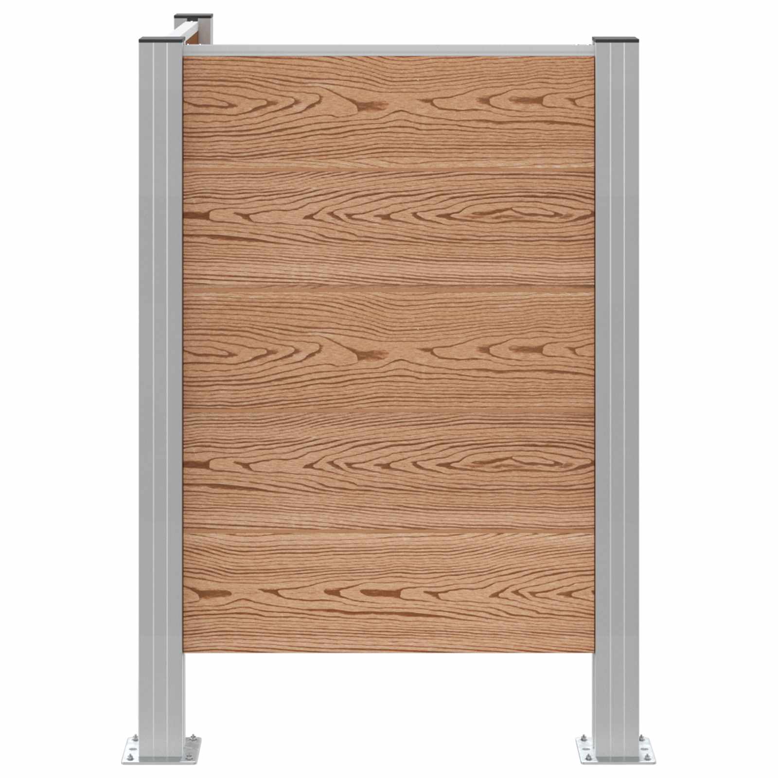Φράχτης Σκουπιδιών Καφέ 85 x 85 x 115 cm Αλουμίνιο και WPC - Pakobazaar