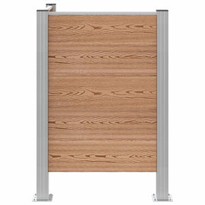 Φράχτης Σκουπιδιών Καφέ 85 x 85 x 115 cm Αλουμίνιο και WPC - Pakobazaar