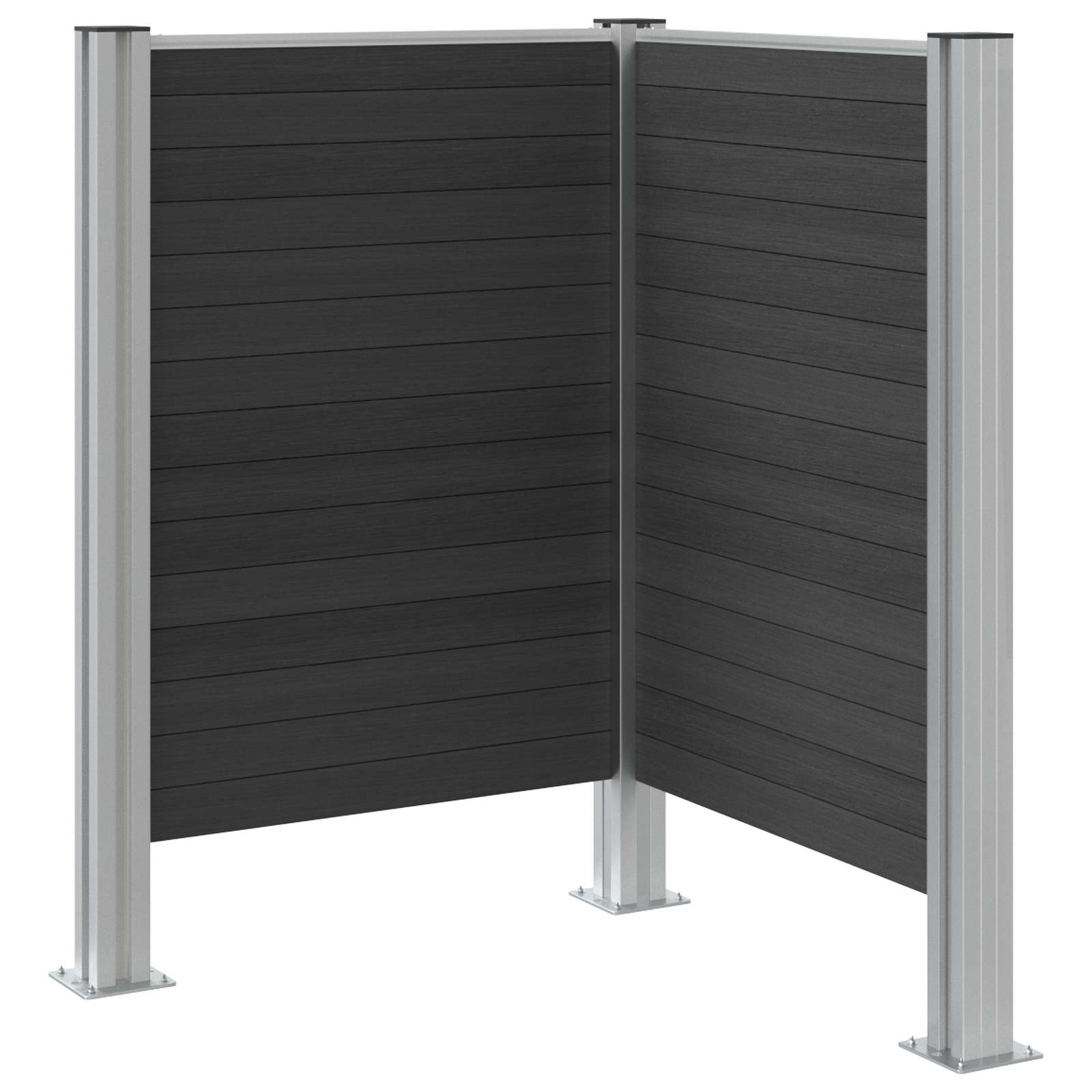 Φράχτης Σκουπιδιών Γκρι 85 x 85 x 115 cm Αλουμίνιο και WPC - Pakobazaar